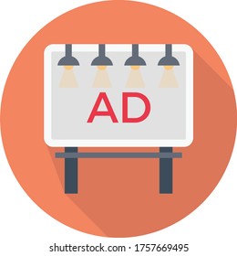 ads vector flat color icon 