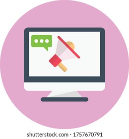 ads vector flat color icon