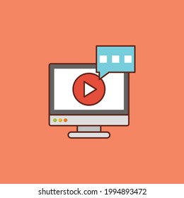 ads vector flat colour icon