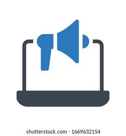 ads vector glyph color icon 
