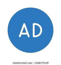 ads vector glyph colour icon 
