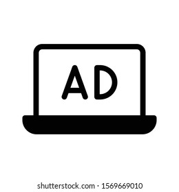 ads vector glyph flat icon 