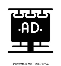 ads vector glyph flat icon 