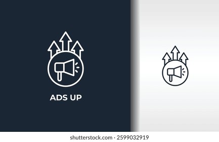 Ads Up Vector, Icon Or Logo Sign Isolated Symbol Illustration