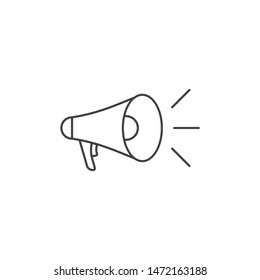 ADS vector icon. Megaphone icon. Advertising vector sign. Eps 10 flat symbol