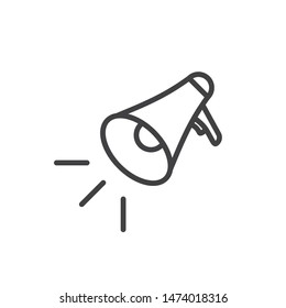 ADS vector icon. Megaphone icon. Advertising vector sign. Eps 10 flat symbol