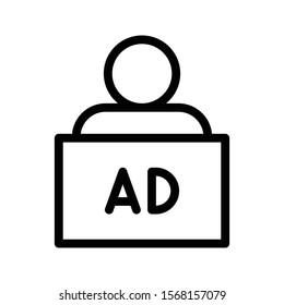 ads vector thin line icon 