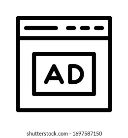 ads vector thin line icon 