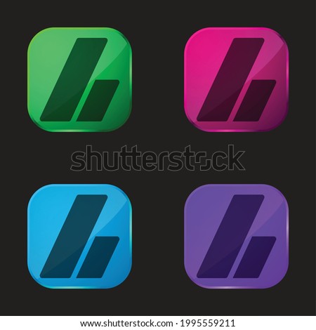 Adsense four color glass button icon