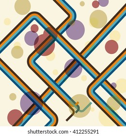 Adstract colorful line retro background, stock vector