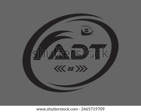 ADT letter logo design. ADT Simple and modern logo. ADT luxurious Alphabet logo Design. -vector Illustration