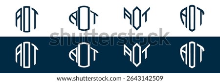 ADT letter logo set design