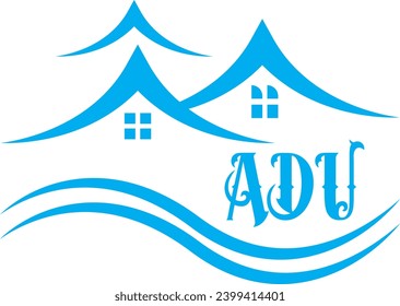 ADU REAL ESTATE LOGO VECTOR DATEMONOGRAM LOGO LETTER LOGO FÜR KONSTRAKTION