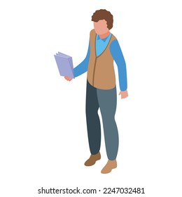 Adult acting lessons icon isometric vector. Drama school. Actor class