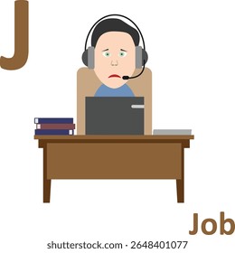 Alfabeto adulto, piada, letra J, trabalho, ódio ao trabalho