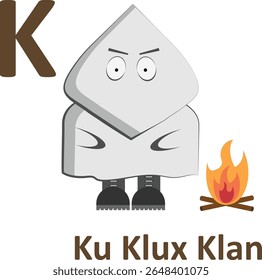 Alfabeto adulto, piada, letra K, ku klux klan