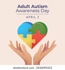 Adult Autism Awareness Day design template good for celebration usage. autism awareness design template. vector eps 10.