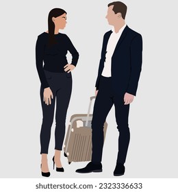 The Adult Business Man and the Girl Embodying Standing Style in Captivating Portraits.