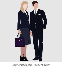 Adult Business Man and Girl Hand in Hand, Going On in Style.