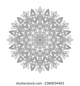 Adult Celestial Orbits mandala coloring book page for kdp book interior.Peaceful Petals, Ability to Relax, Brain Experiences, Harmonious Haven, Peaceful Portraits, Blossoming Beauty mandala design.