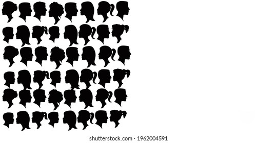 
Adult And Child Cameo Silhouette Vector Set
