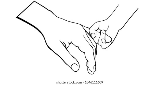 Two Hands On White Background Vector Stock Vector (Royalty Free ...