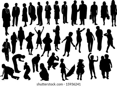 Adult Children Stock Vector (Royalty Free) 15936241 | Shutterstock