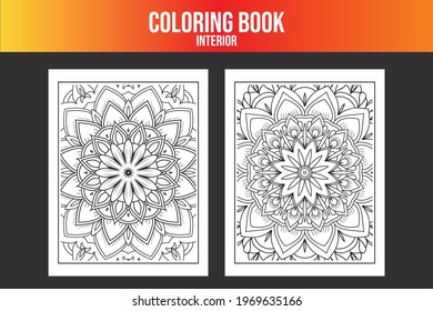 Adult coloring book. Flower drawing page vector bundle  art page illustration
