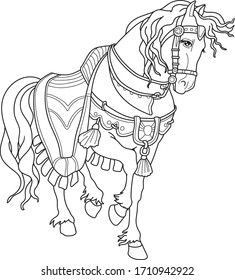 Download Horse Adult Coloring Pages High Res Stock Images Shutterstock