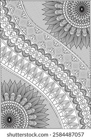 Adult Coloring Book Page Vector