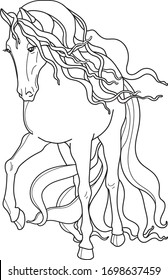 13,771 Coloring pages horses Images, Stock Photos & Vectors | Shutterstock