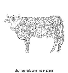 Adult Coloring Cow