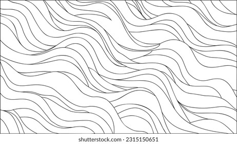 An Adult Coloring Page of An Abstract Background