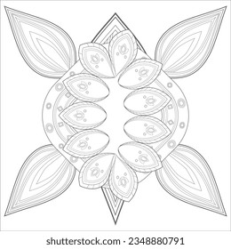 adult coloring page for anti stress and fun project