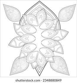 adult coloring page for anti stress and fun project
