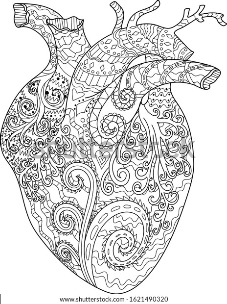 Download Adult Coloring Page Antistress Art Therapy Stock Vector ...