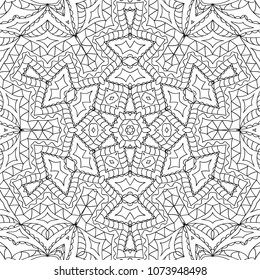 Adult Coloring Page Black White Pattern Stock Vector (Royalty Free ...