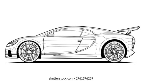 510 Collections Car Coloring Pages Bugatti Chiron  Latest