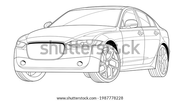 Adult\
coloring page for book and drawing. Concept vector illustration.\
High speed drive vehicle. Graphic element. Car wheel. Black contour\
sketch illustrate Isolated on white\
background.