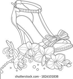4,825 Coloring page shoes Images, Stock Photos & Vectors | Shutterstock