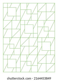 Adult Coloring Page Of Intersecting Geometric Shapes. Black And White Pattern. Relieve Stress And Anxiety. EPS8 #565