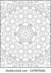 Adult Coloring Page. Mandala Coloring Page. Coloring Page