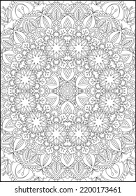 Adult Coloring Page. Mandala Coloring Page. Coloring Page