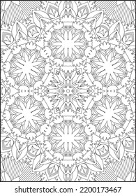 Adult Coloring Page. Mandala Coloring Page. Coloring Page