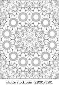 Adult Coloring Page. Mandala Coloring Page. Coloring Page