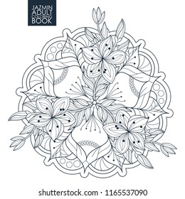 Adult, Coloring Page Mandala Floral