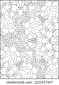 Adult Coloring Page Mandala Coloring Page Stock Vector (Royalty Free ...