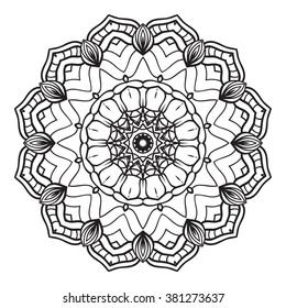 Adult Coloring Page Mandala Vector Art Stock Vector (Royalty Free ...