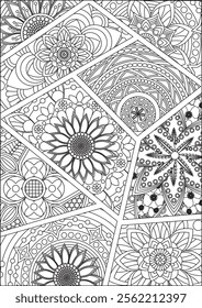 Adult Coloring Page Pattern Vector