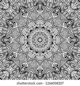 Adult Coloring Page Seamless Zendoodle Vector Stock Vector (Royalty ...